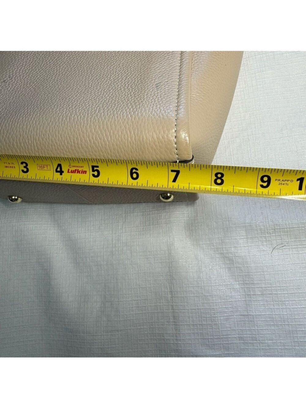 Danier Cream and Brown Crossbody Bag Top Handle and removable strap - Picture 11 of 12